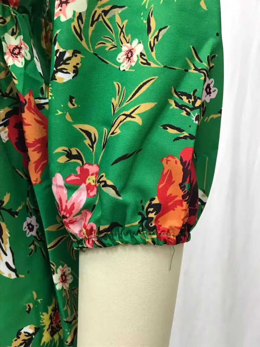 Black Floral Swing Dress Large Size for Women — feature 31