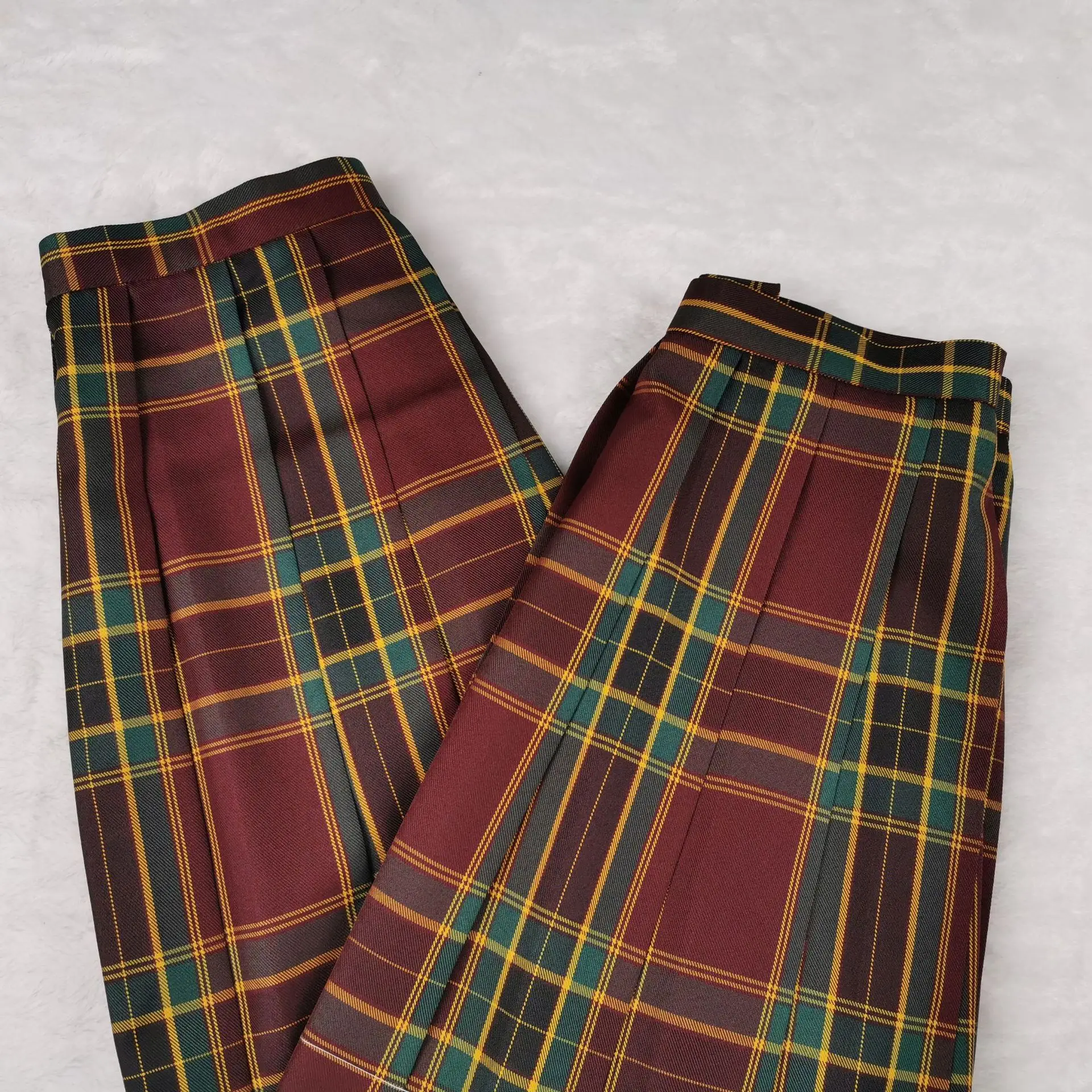 Japanese Orthodox Plaid Skirt Dark Brown 42-48cm
