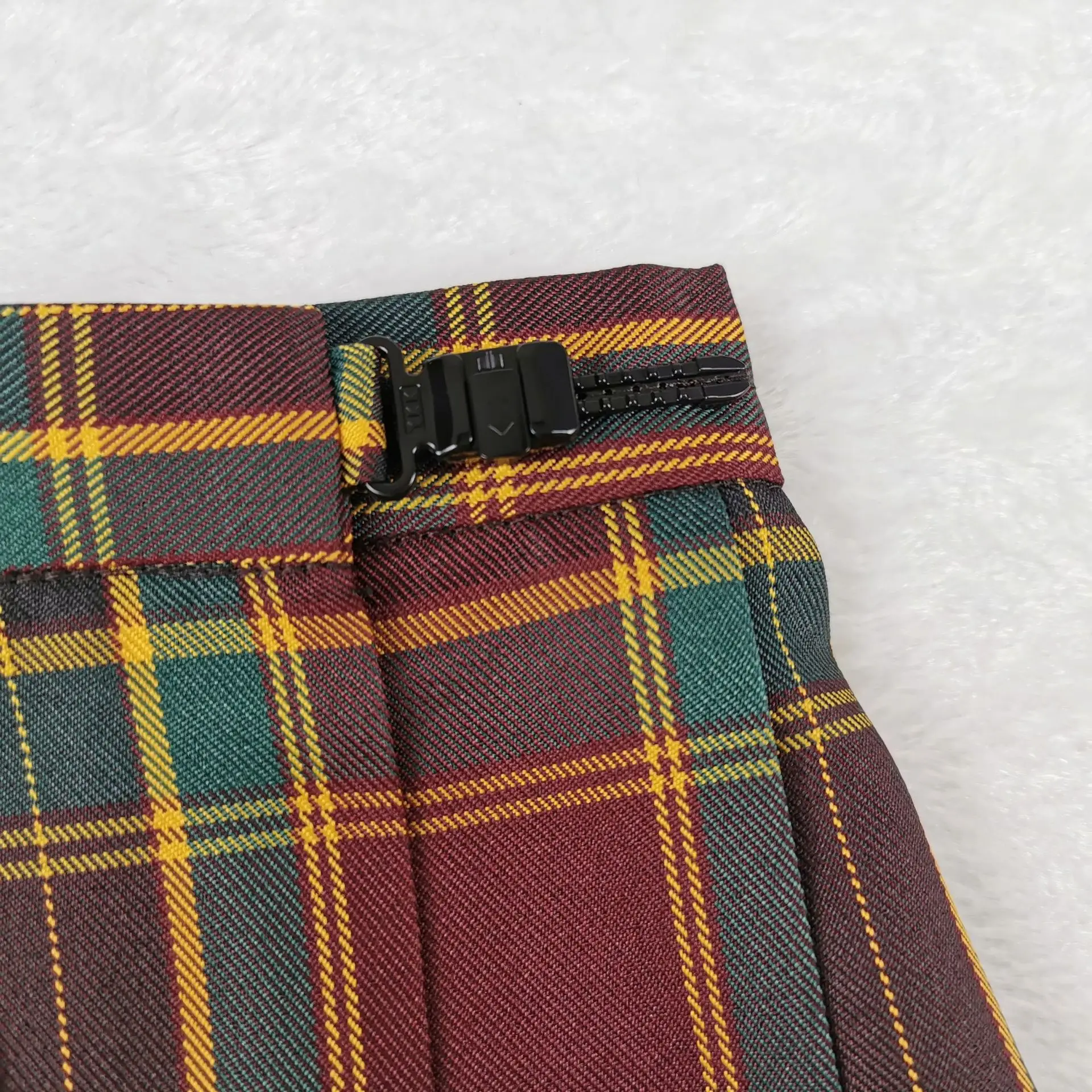 Japanese Orthodox Plaid Skirt Dark Brown 42-48cm