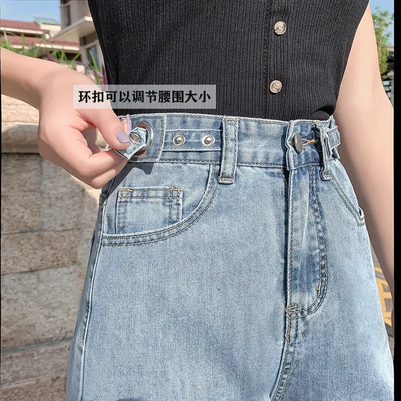 Women Wide Leg Jeans 2021 Korean Style Loose Fit - Image 5
