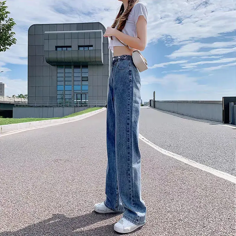 Women Wide Leg Jeans 2021 Korean Style Loose Fit - Image 6