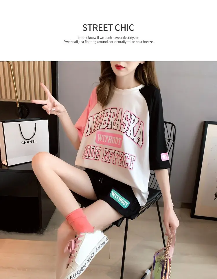 Women Casual Shorts Set White Black Summer 2026 — feature 10