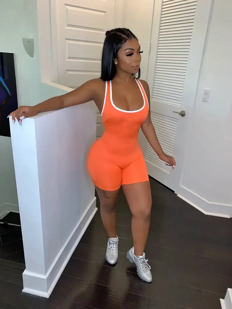 2024 Summer Yellow High Waist Slim Fit Jumpsuit Women - Image 7