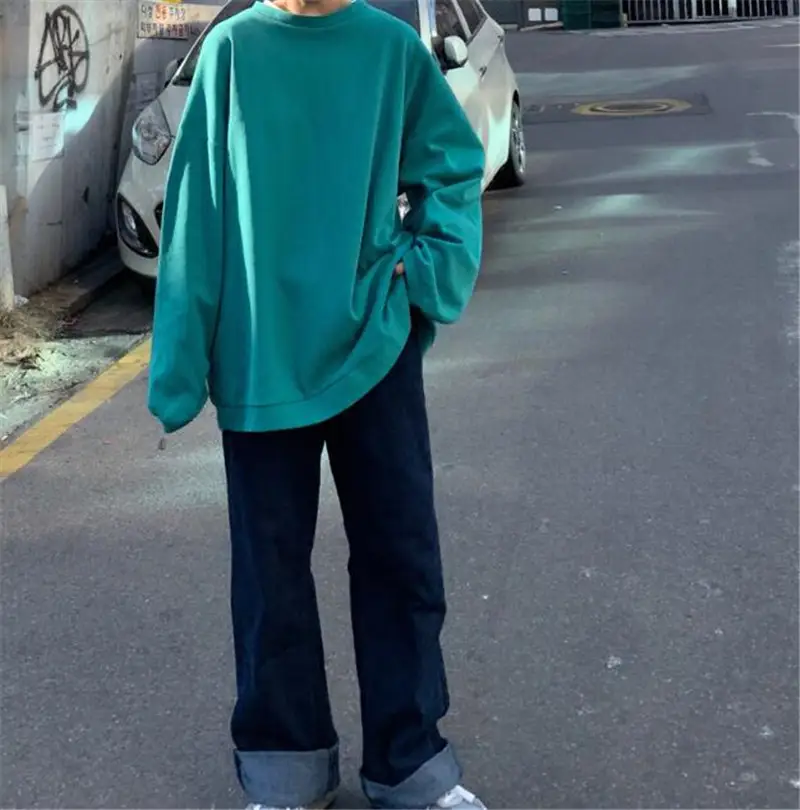 Women's Cotton Loose Sweatshirt White Spring Autumn — feature 15