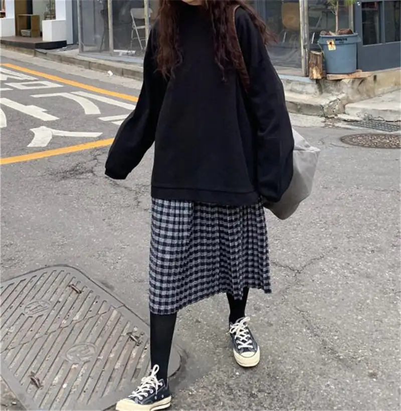 Women's Cotton Loose Sweatshirt White Spring Autumn — feature 7
