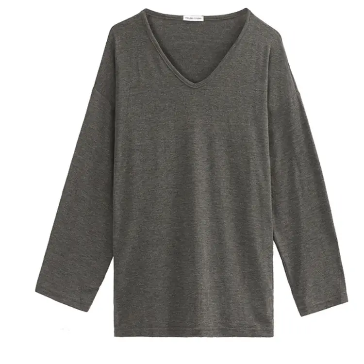 Women's Grey Long Sleeve T-Shirt for Spring Autumn Winter - Image 10