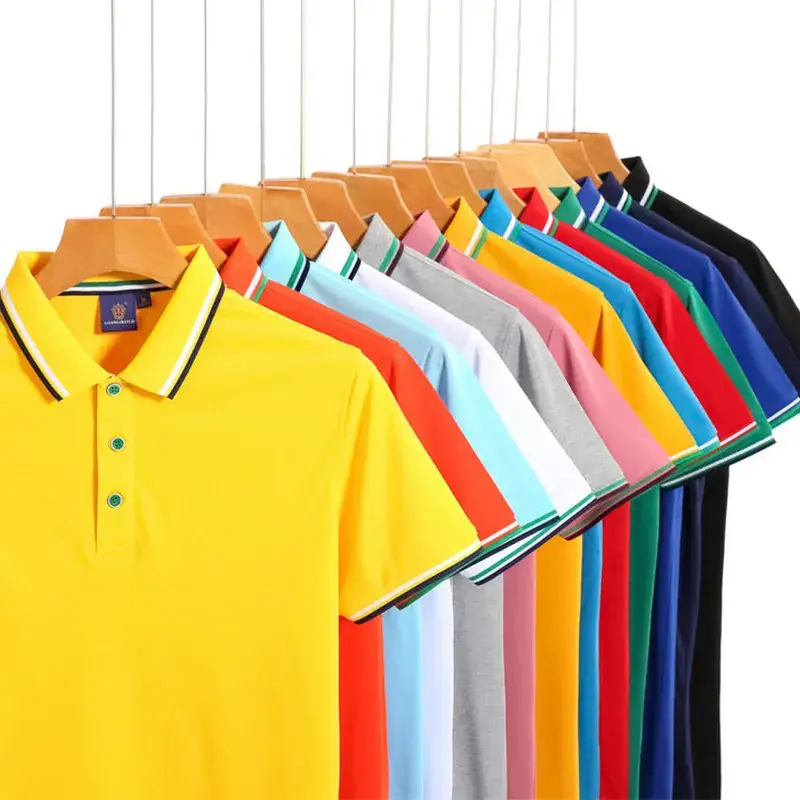 Men Blue Polo Shirt with Embroidery Design - Image 15
