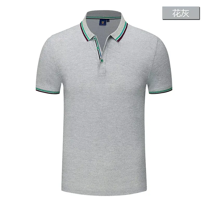 Men Blue Polo Shirt with Embroidery Design - Image 3