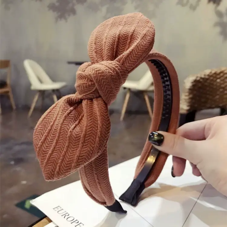 Korean Hair Band Rabbit Ear Bow Wide Edge Teeth Sweet Lady Mori — feature 11