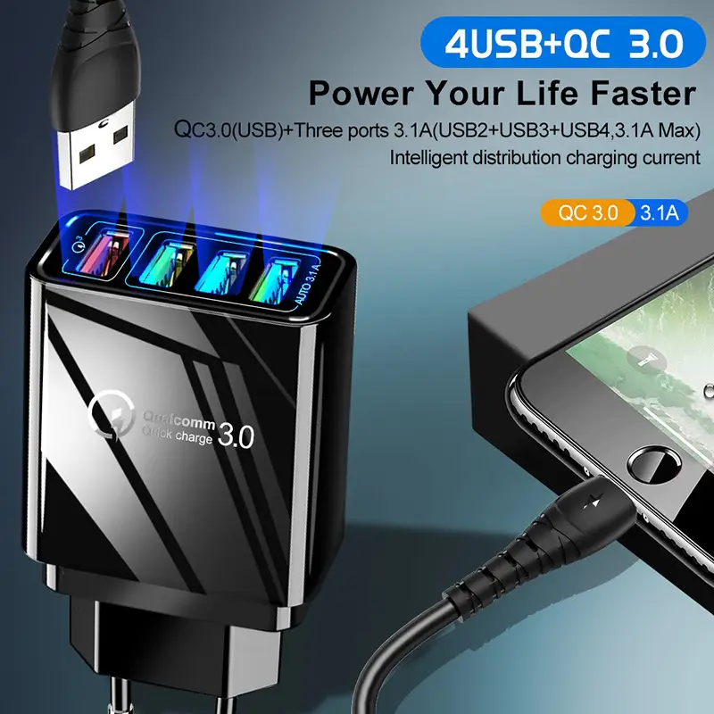 4 USB C Fast Charging 3.1A Portable Power Bank - Image 2