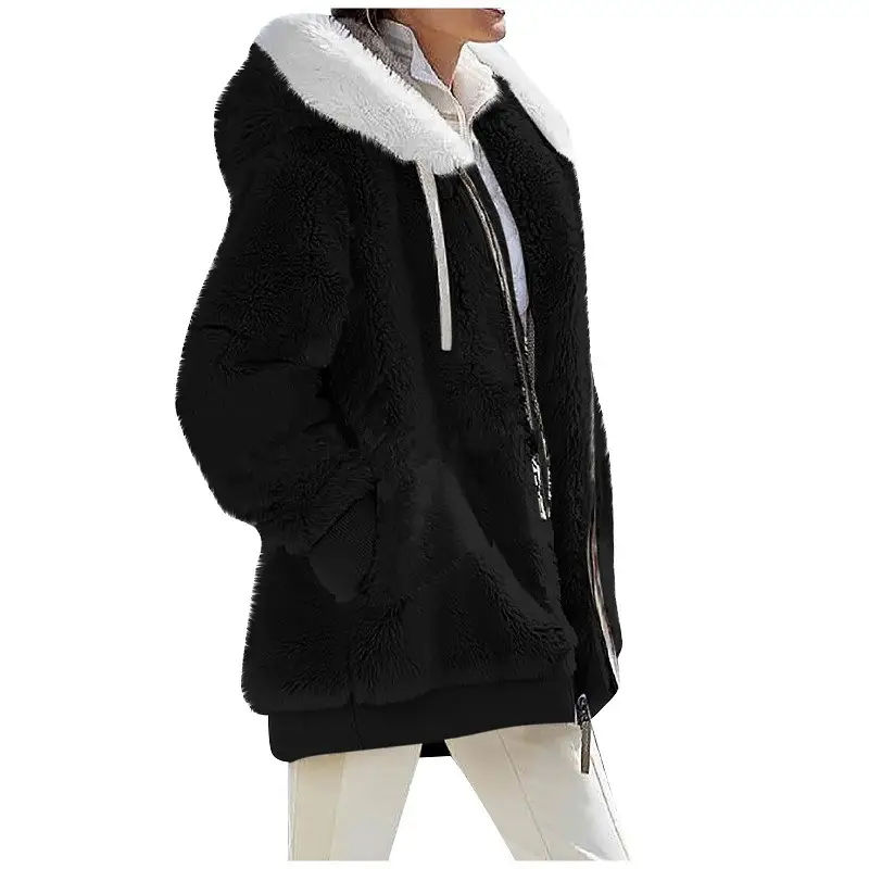 Purple Faux Fur Hooded Jacket for Women 2025 Winter - Image 6
