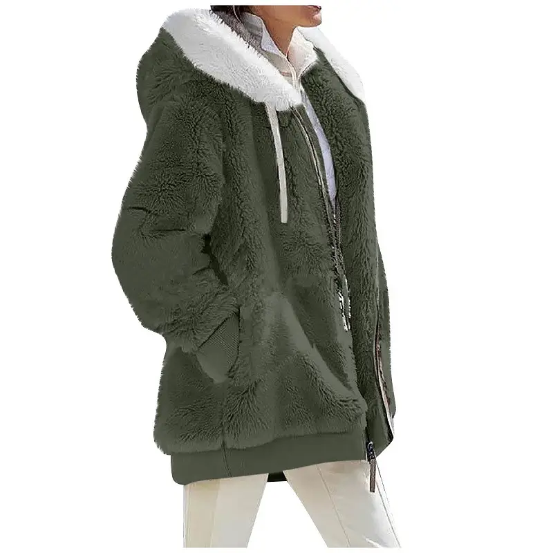 Purple Faux Fur Hooded Jacket for Women 2025 Winter - Image 7