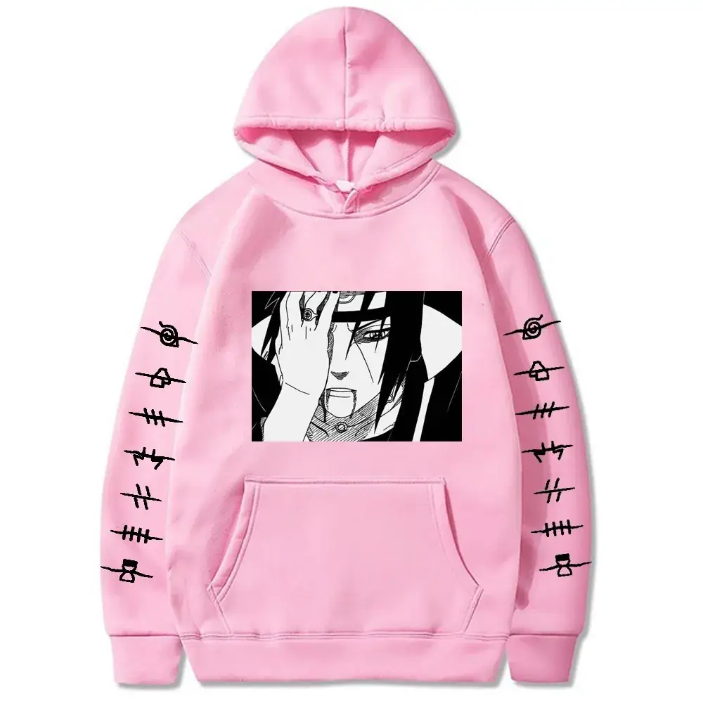 Naruto Sasuke Printed Velvet Hoodie for Men Women