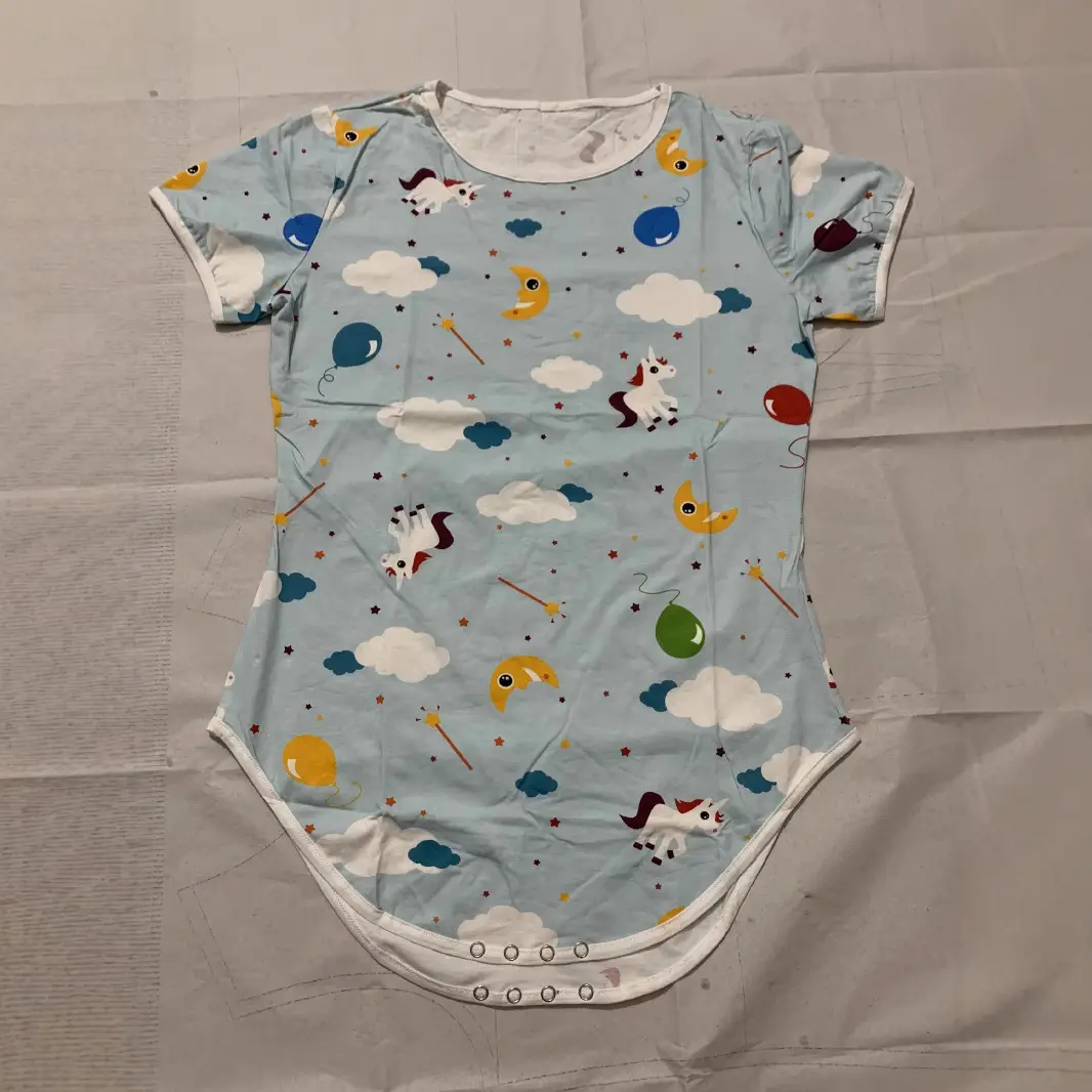 2023 Baby Printed Diaper Shorts White Rocket Sun Pattern