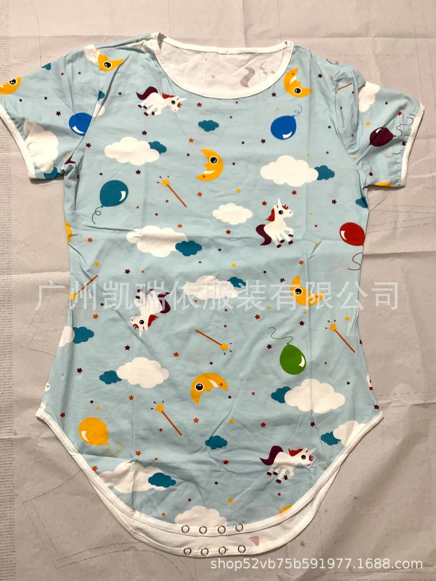 2023 Baby Printed Diaper Shorts White Rocket Sun Pattern