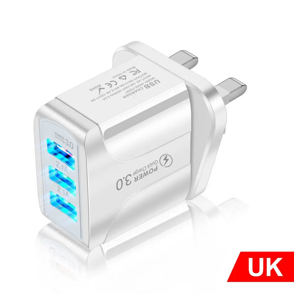 Square USB 3.0 Fast Charging Charger for EU Phones - Image 2