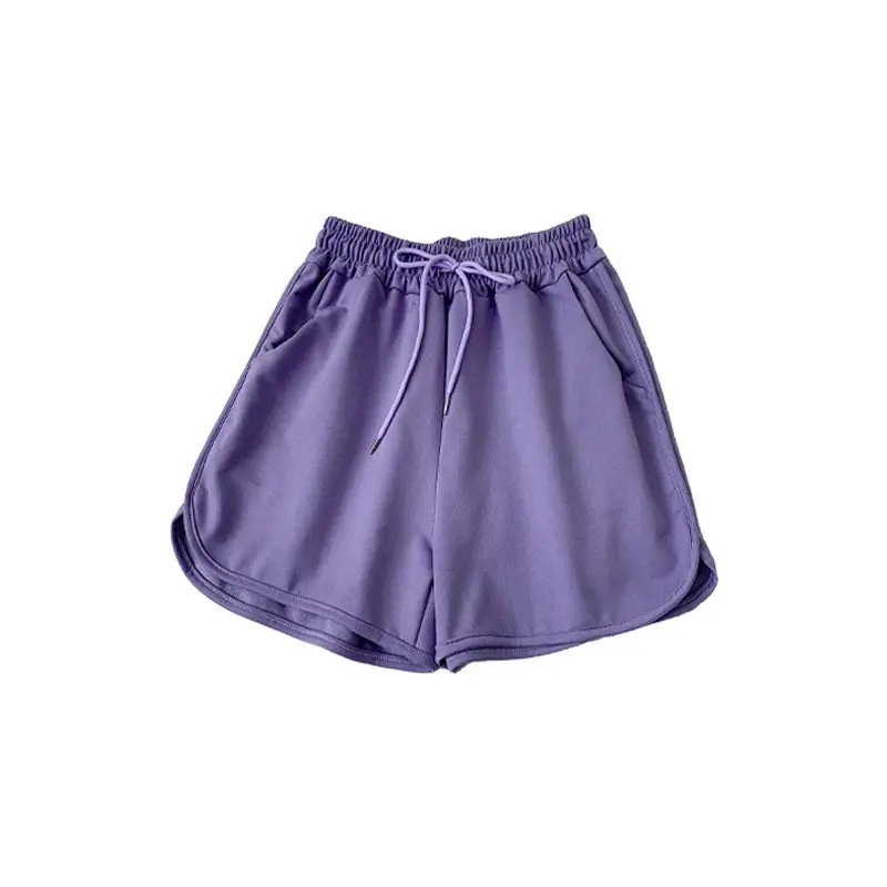 Women's White Loose Summer Shorts High Waist Wide Leg