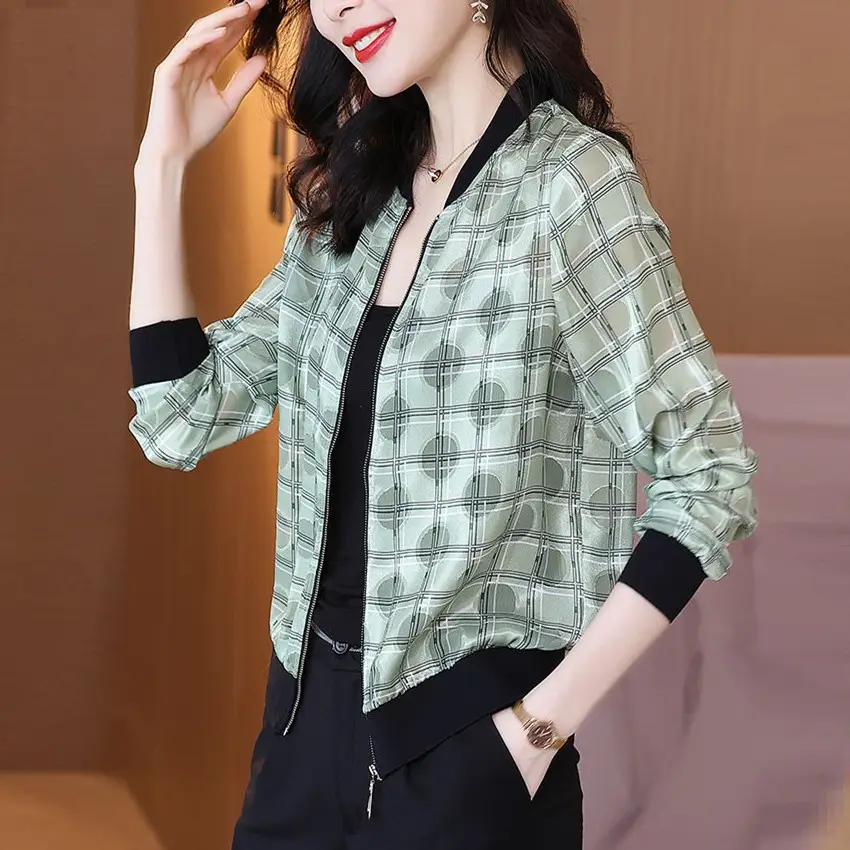 Women Printed Sun Protection Jacket Cardigan Top Large Size - Image 12