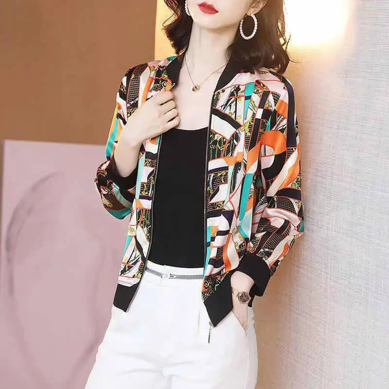 Women Printed Sun Protection Jacket Cardigan Top Large Size - Image 19