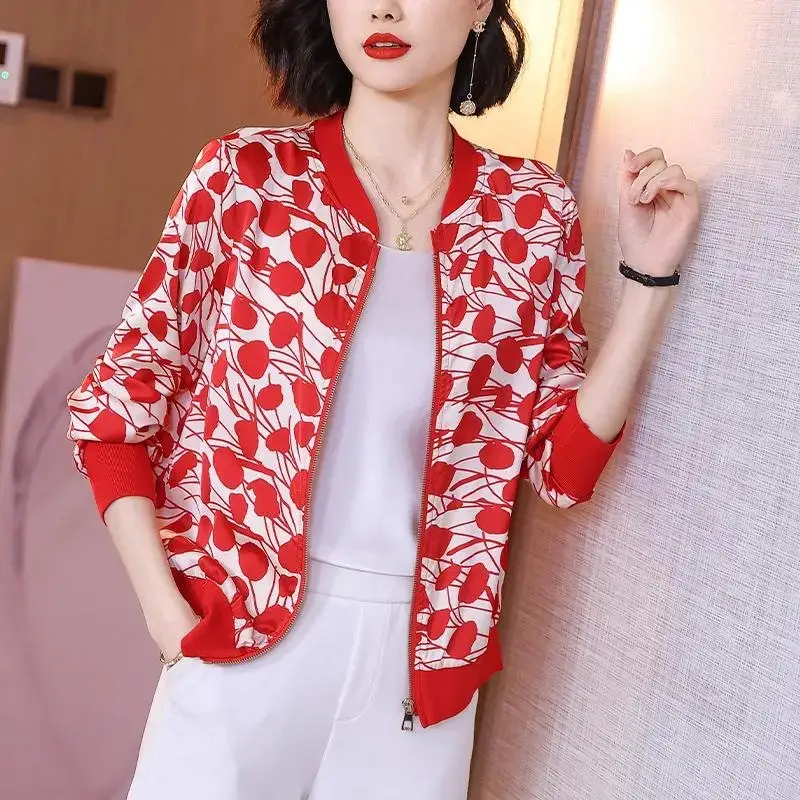 Women Printed Sun Protection Jacket Cardigan Top Large Size - Image 21