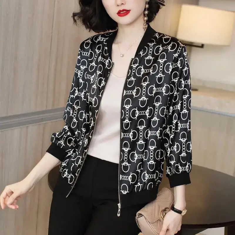 Women Printed Sun Protection Jacket Cardigan Top Large Size - Image 27