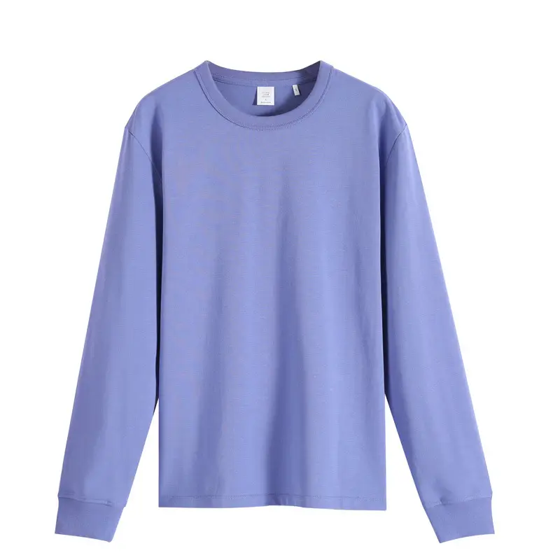 Men Black Cotton Long Sleeve T-Shirt 280g - Image 5