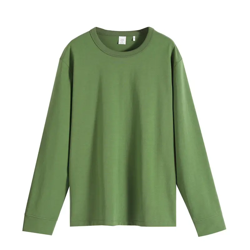 Men Black Cotton Long Sleeve T-Shirt 280g - Image 3