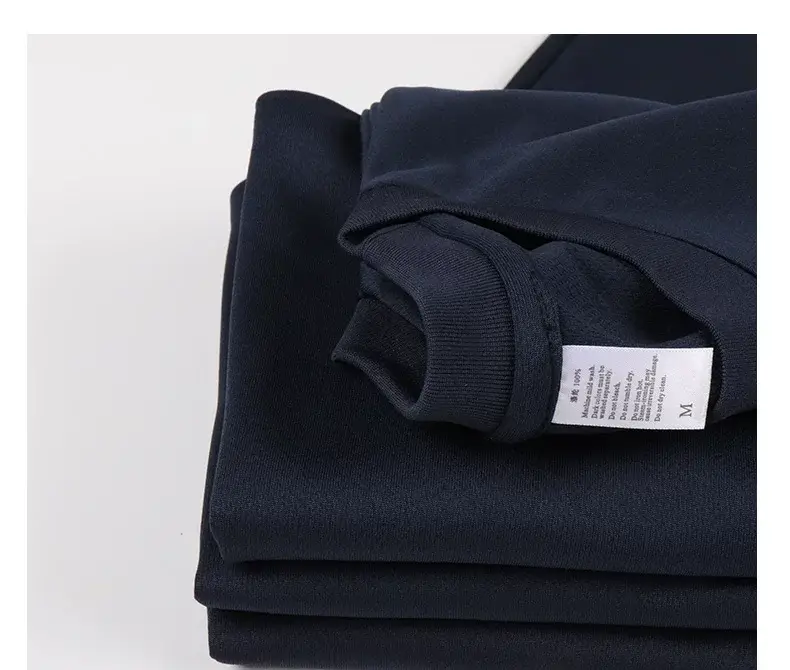 Men Navy Blue Ribbed T-Shirt Short Sleeve Quick Dry — feature 11