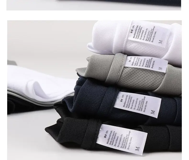 Men Navy Blue Ribbed T-Shirt Short Sleeve Quick Dry — feature 12