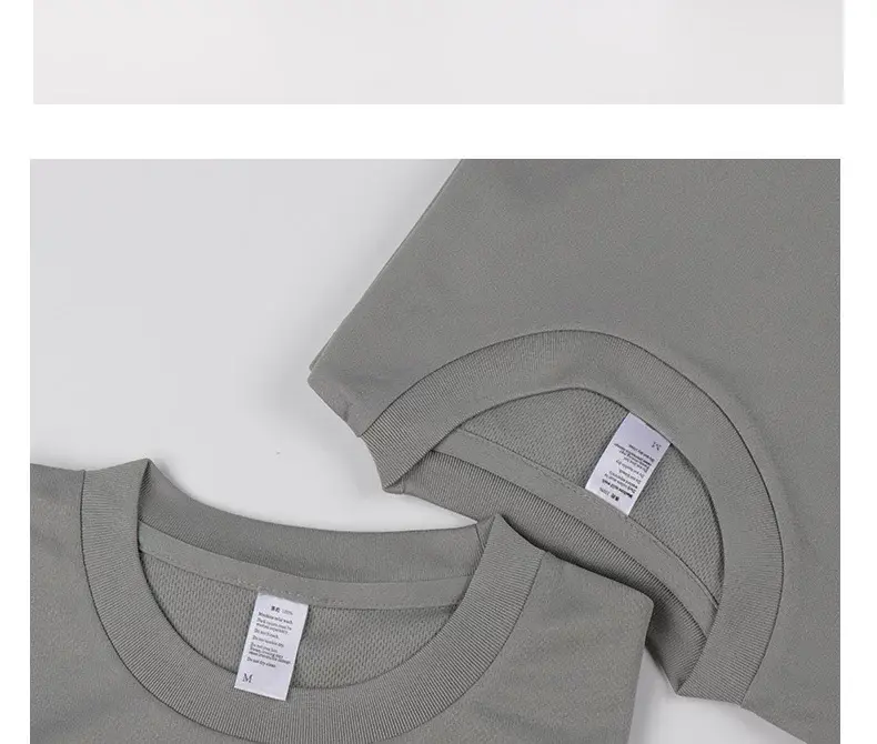 Men Navy Blue Ribbed T-Shirt Short Sleeve Quick Dry — feature 13
