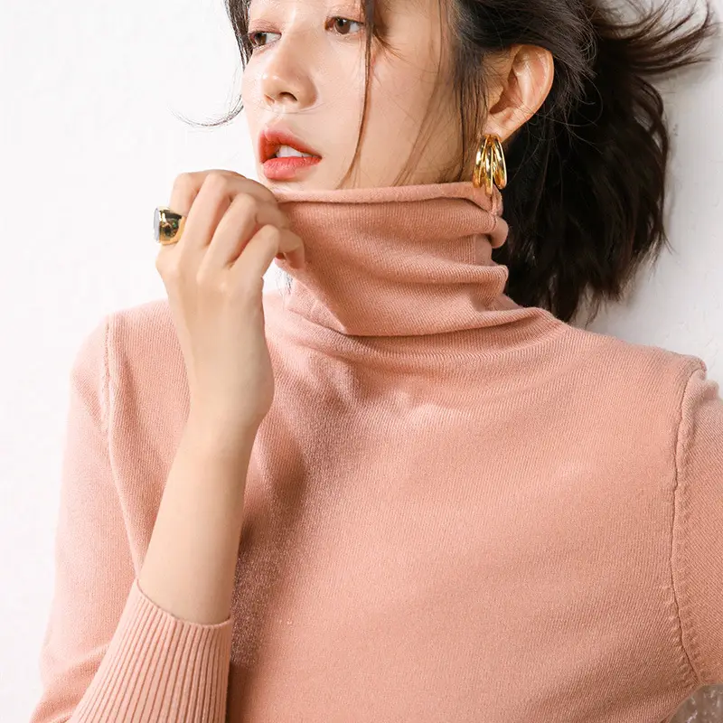 Women's Red V-Neck Knitted Pullover Sweater — feature 2