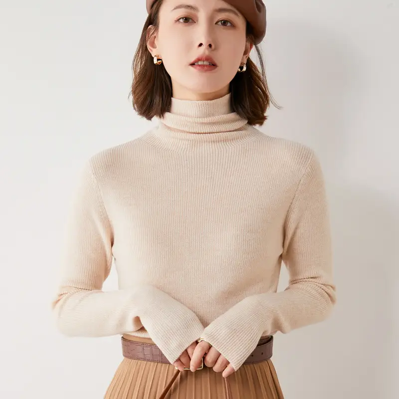 Women's Red V-Neck Knitted Pullover Sweater — feature 6