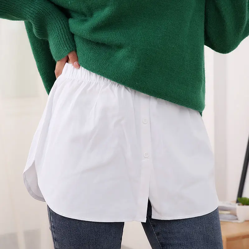 White Elastic Ruffled Skirt for Women - Image 4