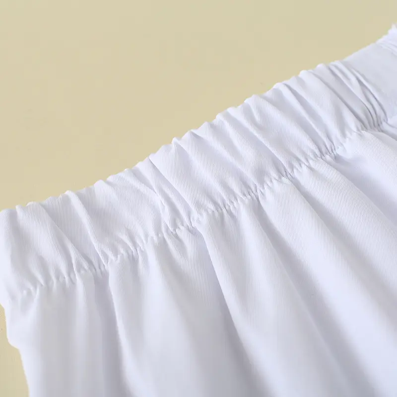 White Elastic Ruffled Skirt for Women - Image 7