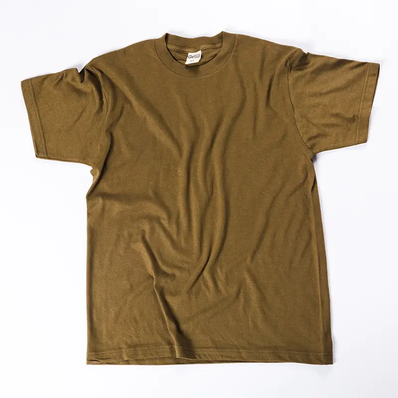Men Heavy Cotton T-Shirt Olive Green M - Image 9