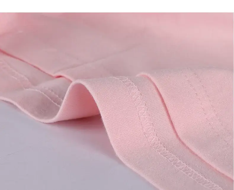 Men Cotton Plain Pink T-Shirt Jacket 230g — feature 16