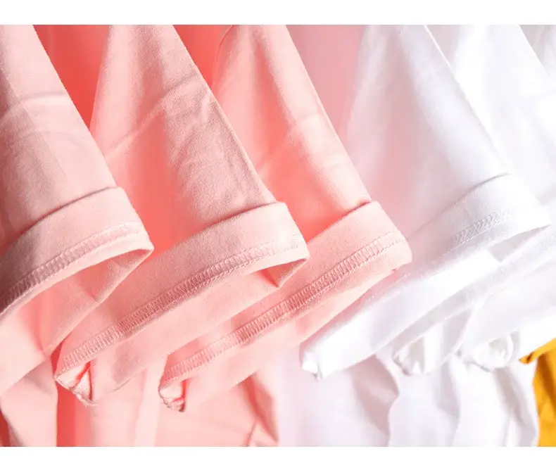 Men Cotton Plain Pink T-Shirt Jacket 230g — feature 3