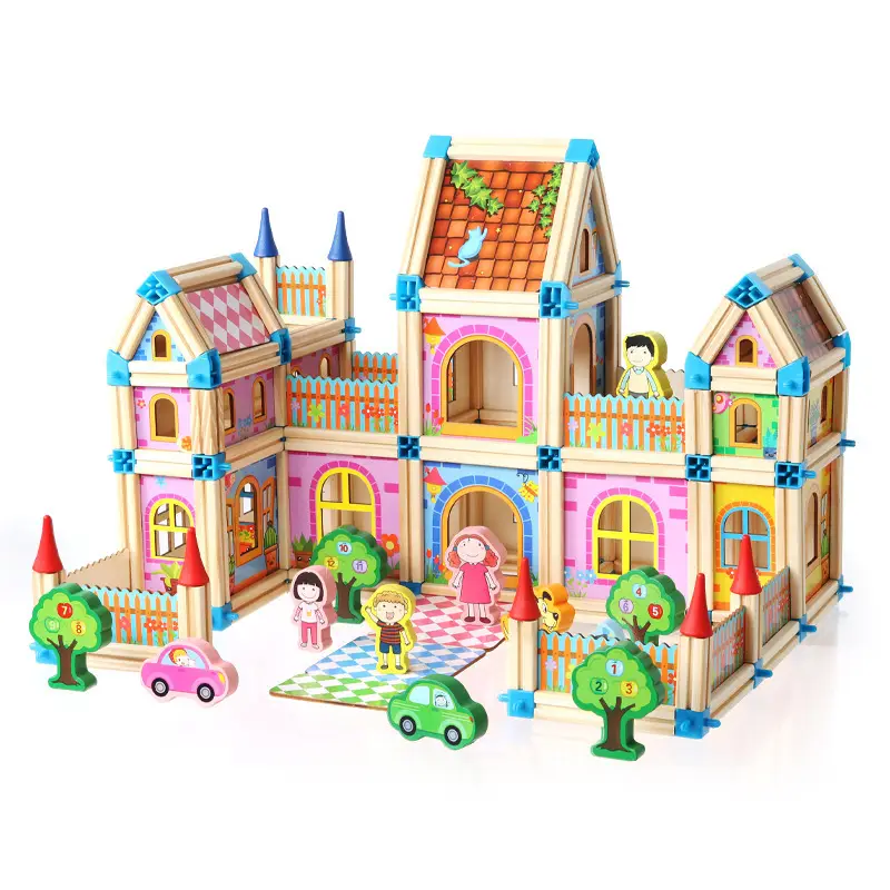 Children's 3D Building Wooden House Toy - Image 7