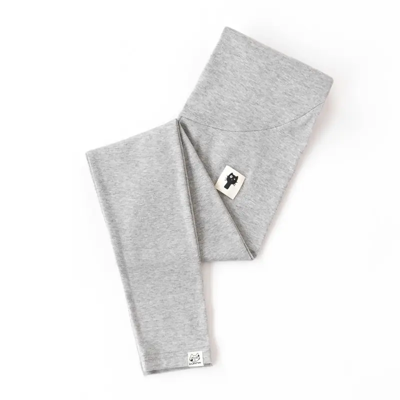 Grey Padded Leggings for Pregnant Women Spring Autumn Wear