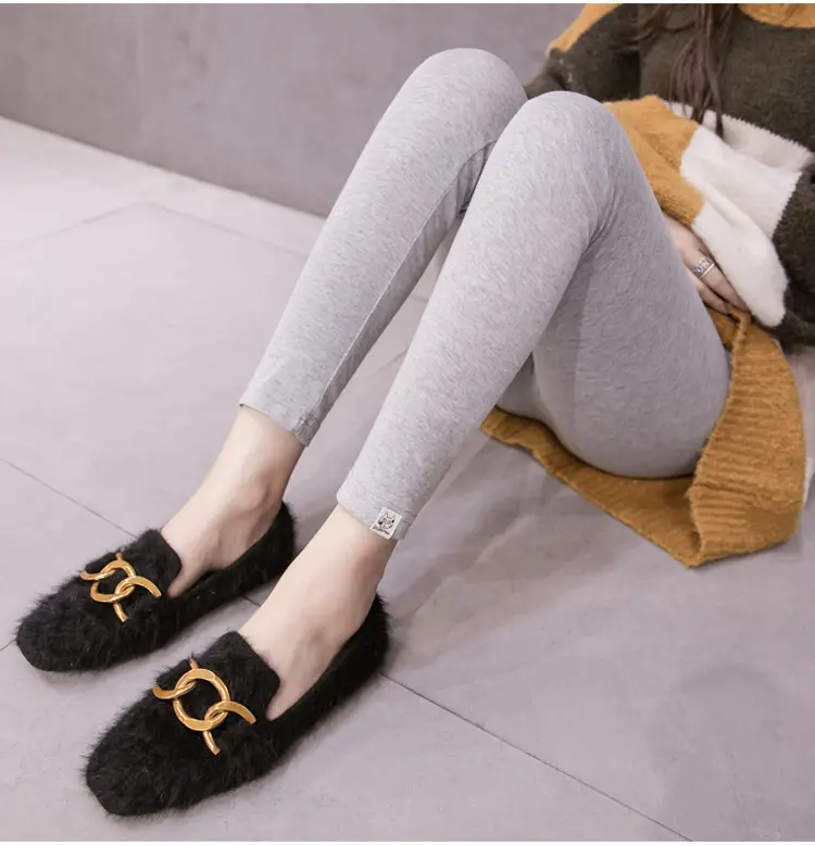 Grey Padded Leggings for Pregnant Women Spring Autumn Wear — feature 20