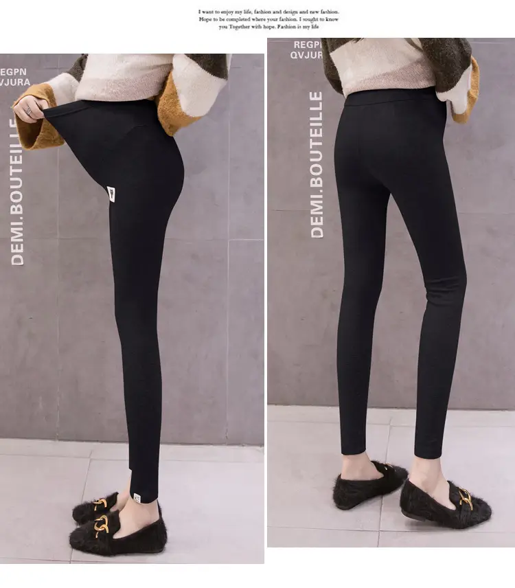 Grey Padded Leggings for Pregnant Women Spring Autumn Wear — feature 25