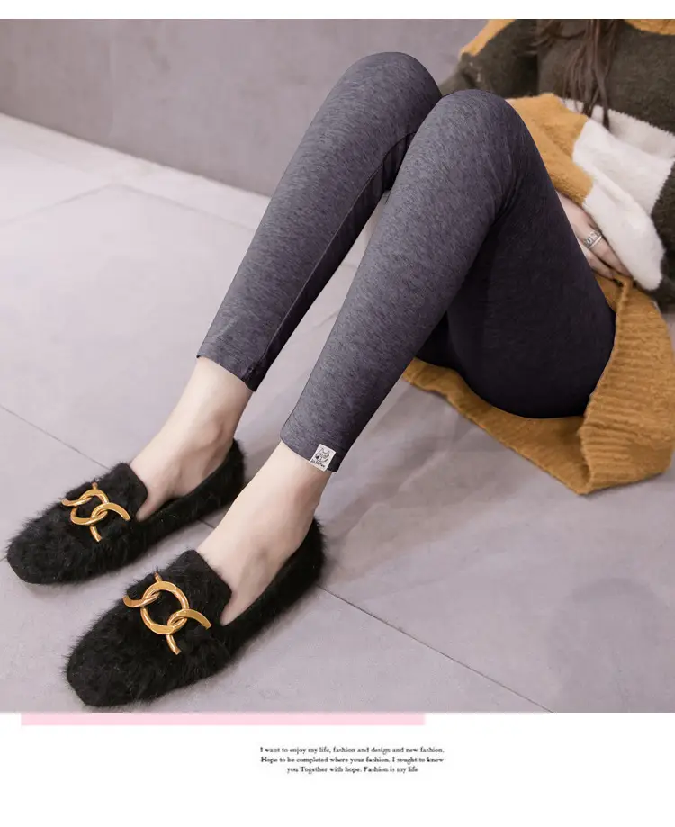 Grey Padded Leggings for Pregnant Women Spring Autumn Wear — feature 31
