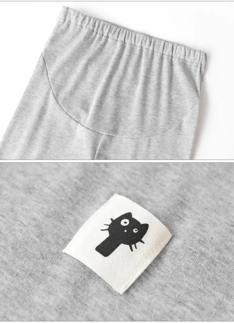 Grey Padded Leggings for Pregnant Women Spring Autumn Wear — feature 34