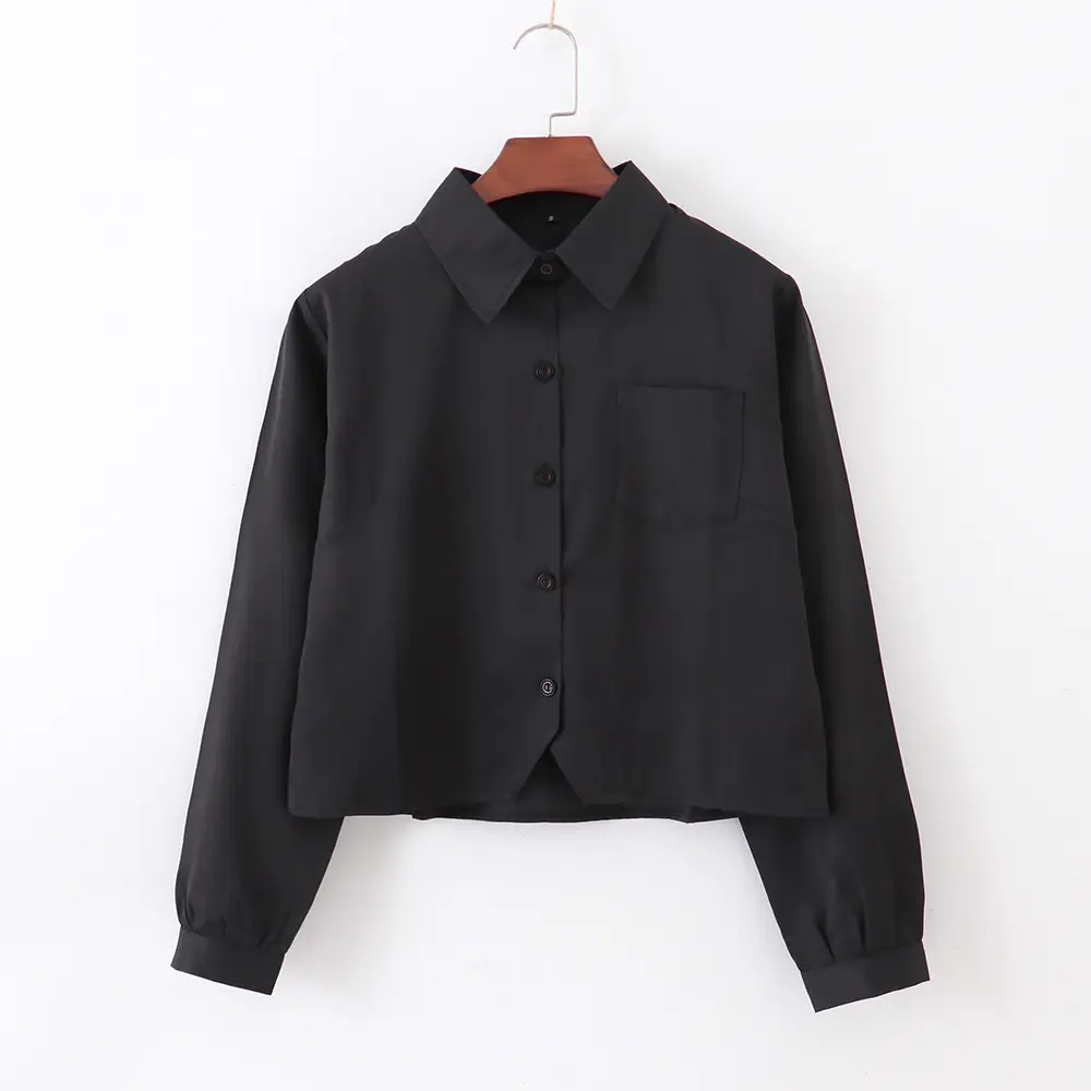 Japanese JK Student Shirt Black White Short Sleeve - Image 3