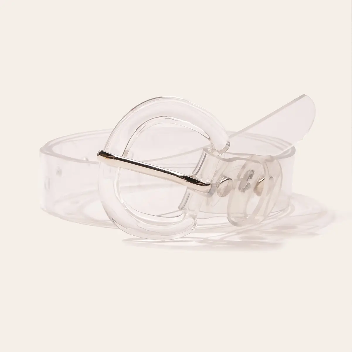 Transparent D-Buckle Belt for Women Wholesale - Image 3
