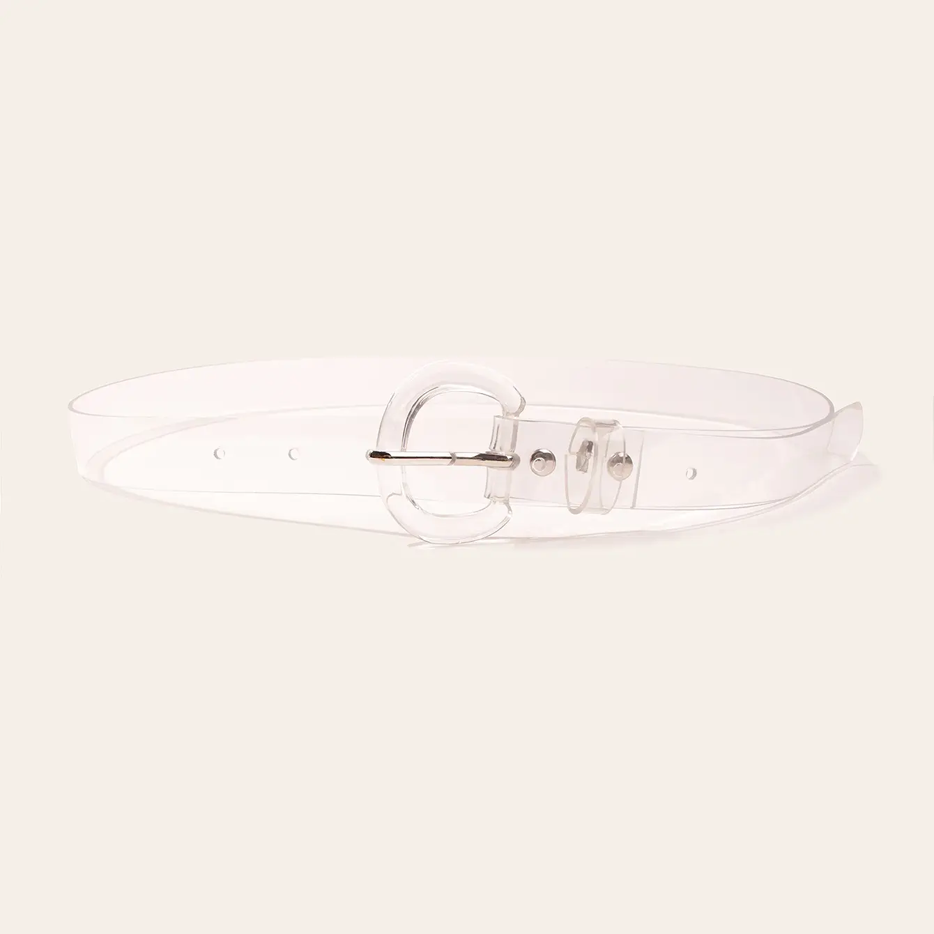 Transparent D-Buckle Belt for Women Wholesale - Image 4