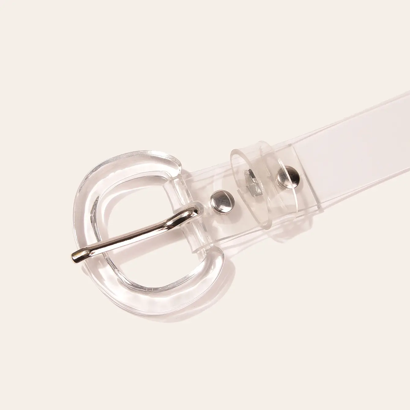 Transparent D-Buckle Belt for Women Wholesale - Image 5
