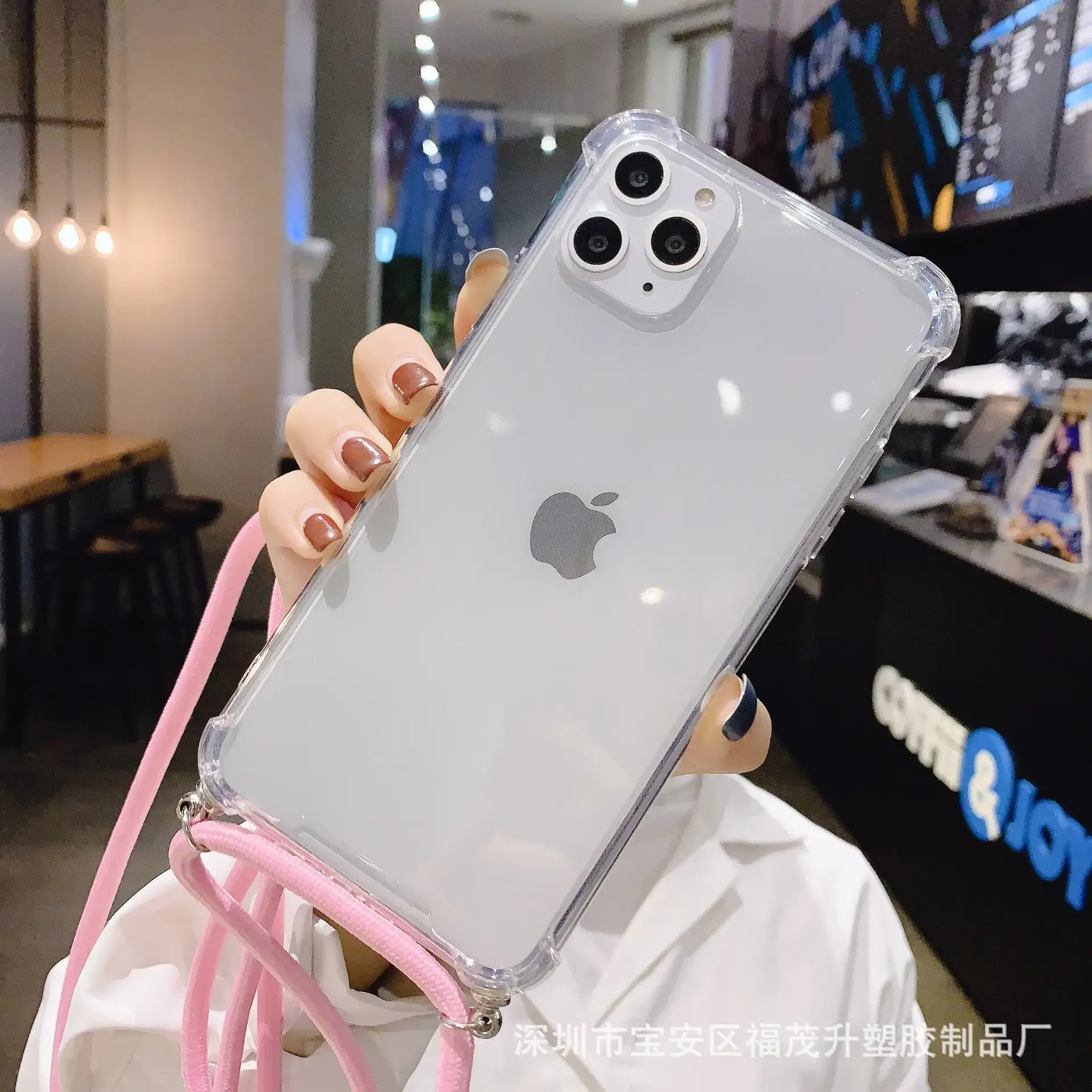 Transparent iPhone14 Promax Crossbody Phone Case - Image 3