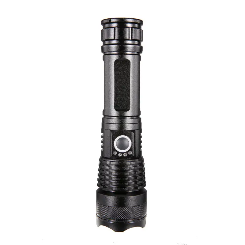 P70 LED Flashlight USB Charging 169mm Black