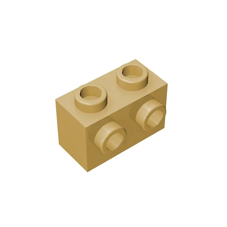 Lego 298 Gold Single Side Brick with Transfer Bump - Image 8
